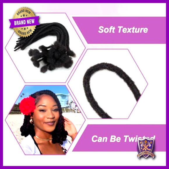 50 Strands 10 Inch Human Hair Loc Extensions, 0.4cm Width Soft Dreads main image 6
